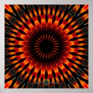 Sunset Mandala Poster