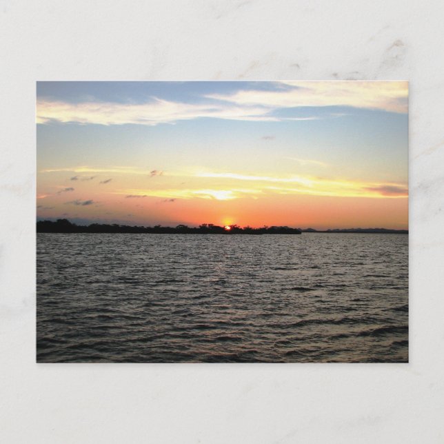 Sunset, Mangrove Cay, Belise Postcard (Front)