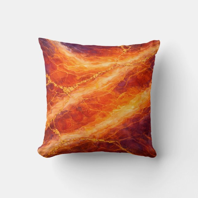 Sunset Marble with Gold Veining Cushion (Front)