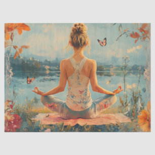 Sunset Meadow Meditation with Butterflies (2) Tissue Paper