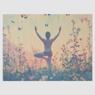 Sunset Meadow Meditation with Butterflies (7) Tissue Paper