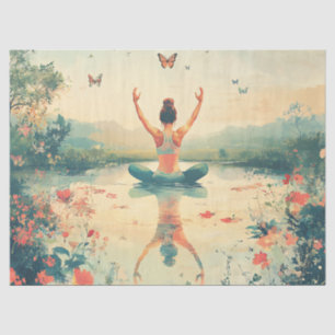 Sunset Meadow Meditation with Butterflies (8) Tissue Paper