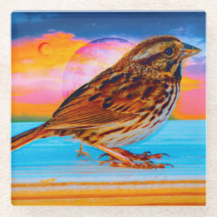 Sunset Melody Glass Coaster