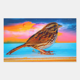 Sunset Melody Rectangular Sticker
