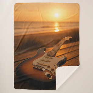 Sunset Melody Sherpa Blanket