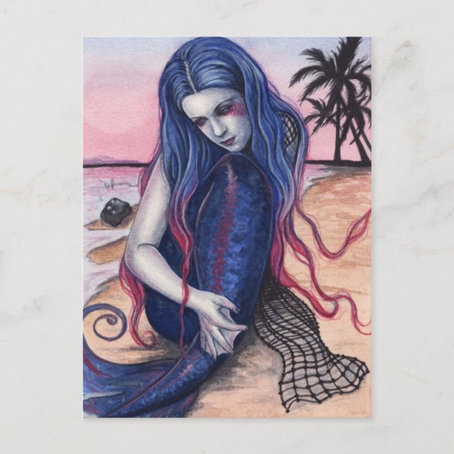 Sunset Mermaid Postcard (Front)