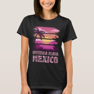 Sunset Mexico Riviera Maya Summer Vacation Beach S T-Shirt