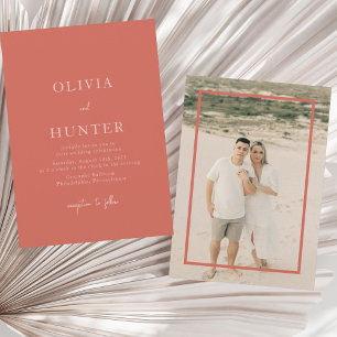 Sunset Minimalist Photo Wedding Invitation