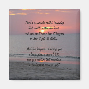 Sunset Miracle Of Friendship Poem Magnet