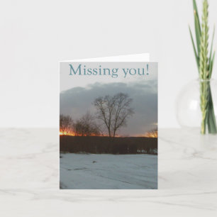 Sunset Missing You Card