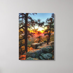 Sunset Mogollon Rim Arizona Pine Trees 18x24 Canvas Print