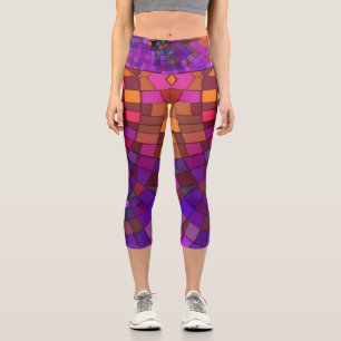 Sunset Mosaic1 Capri Leggings
