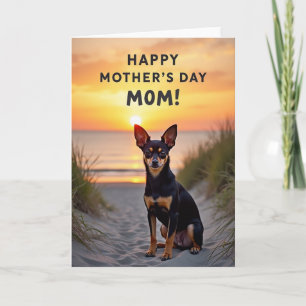 Sunset Mothers Day Pet Scene Card