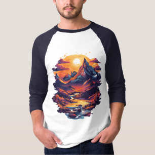 Sunset Mountain Escape Graphic T-Shirt