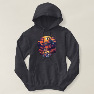Sunset Mountain Escape Graphic T-Shirt Hoodie