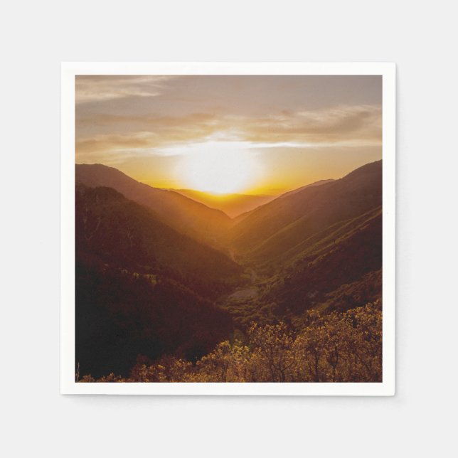 Sunset Mountain Napkin (Front)