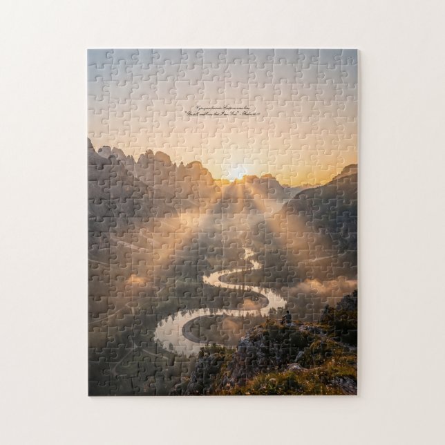 Sunset Mountain Puzzle christian Gift (Vertical)