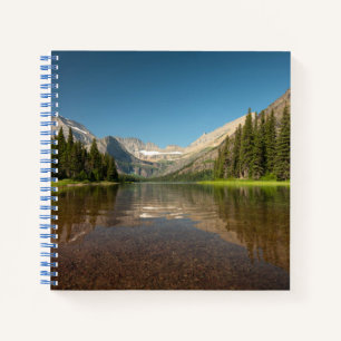 Sunset Mountain Reflection Glacier National Park Notebook