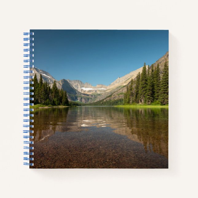 Sunset Mountain Reflection | Glacier National Park Notebook (Front)