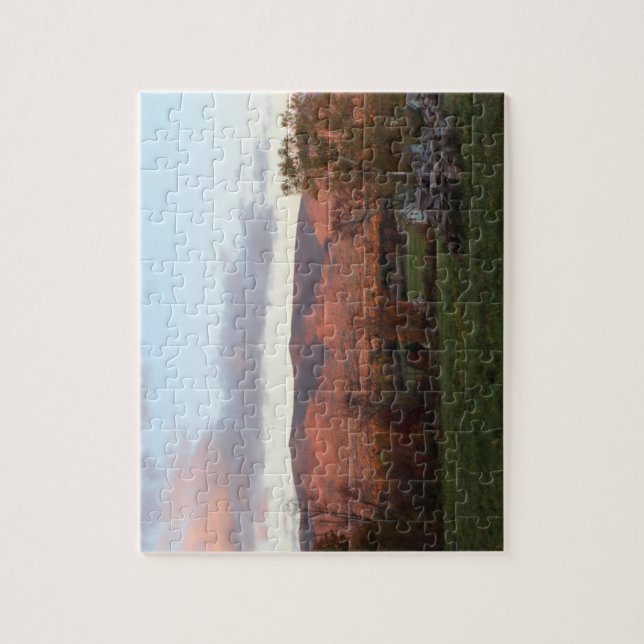 Sunset Mountain Scenery Puzzle (Vertical)