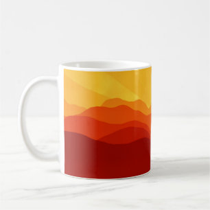 Sunset Mountains Banner Coffee Mug