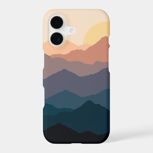 Sunset Mountains Skyline Cell Phone Case (Back)