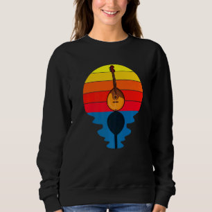Sunset Music String Instrument Mandolin   Sweatshirt