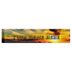 Sunset nameplate