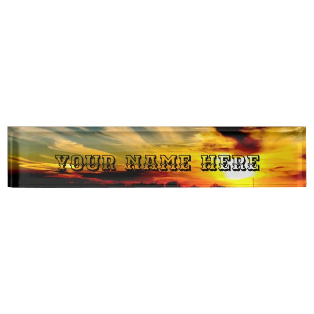 Sunset  nameplate (Front)