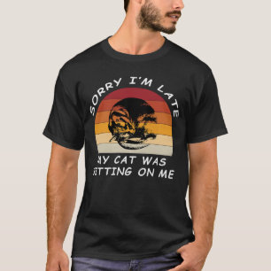Sunset Nap: Retro Cat Dream T-Shirt