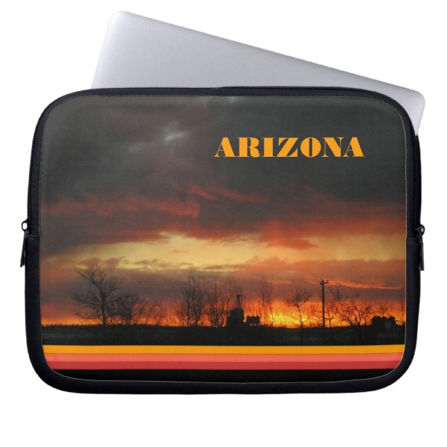 Sunset nature arizona landscape laptop sleeve (Front)