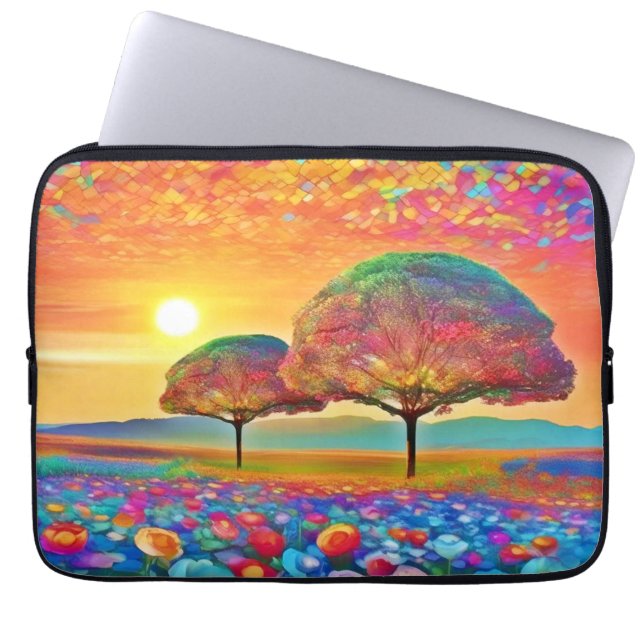 Sunset Nature's Kaleidoscope  Laptop Sleeve (Front)