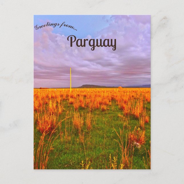 Sunset Near Itape Paraguay Postcard (Front)
