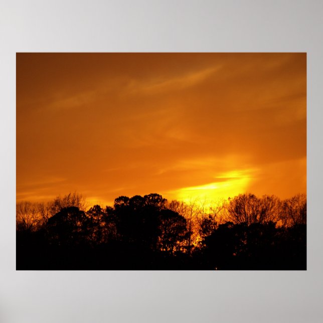 Sunset near NAS Oceana, VA Poster (Front)