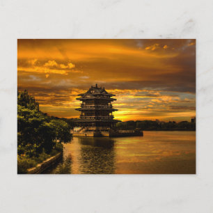 Sunset near Yixing postcard