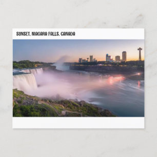 SUNSET, NIAGARA FALLS, CANADA POSTCARD
