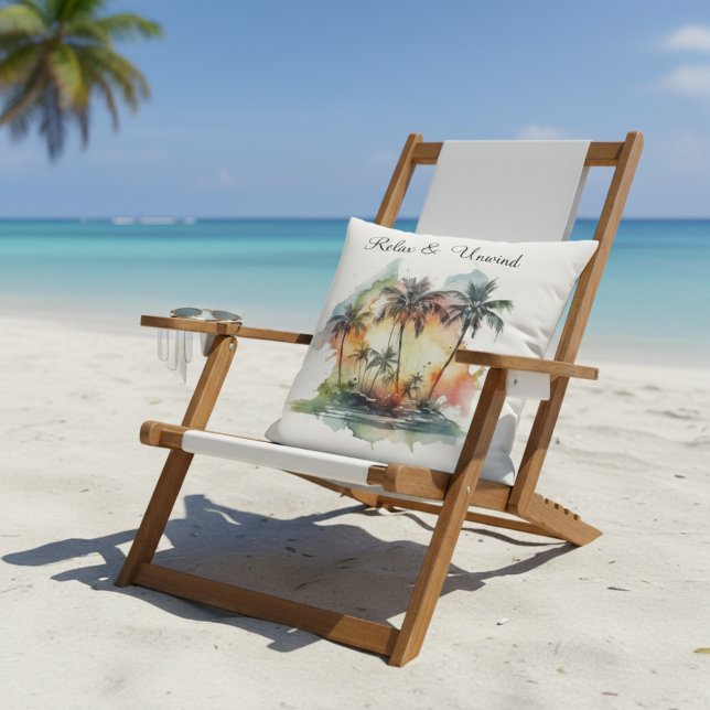 Sunset Oasis, custom Cushion (Creator Uploaded)