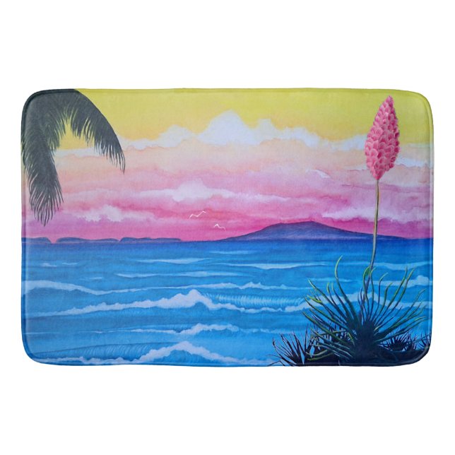 Sunset Ocean  Bath Mat (Front)