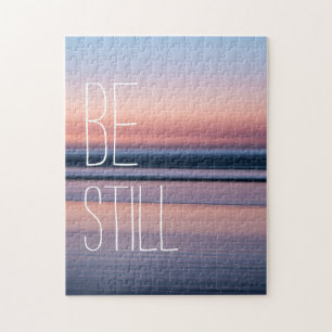 Sunset Ocean Beach Be Still Jigsaw Puzzle