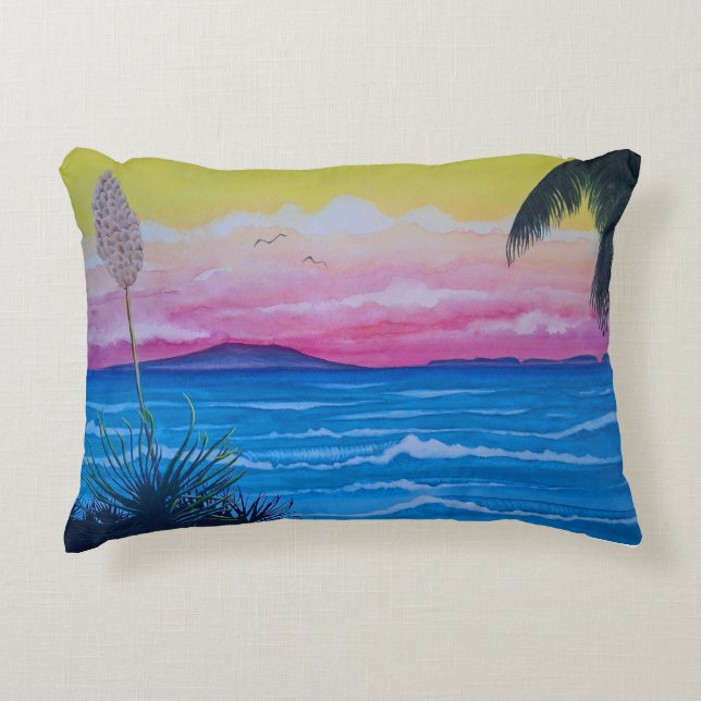 Sunset Ocean  Decorative Cushion (Front)