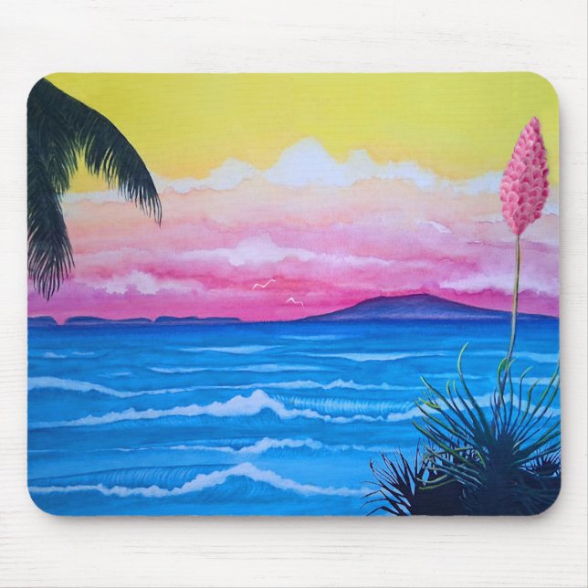 Sunset Ocean Mouse Pad (Front)