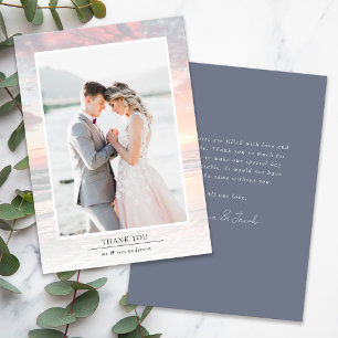 Sunset Ocean Photo Wedding Thank You Card