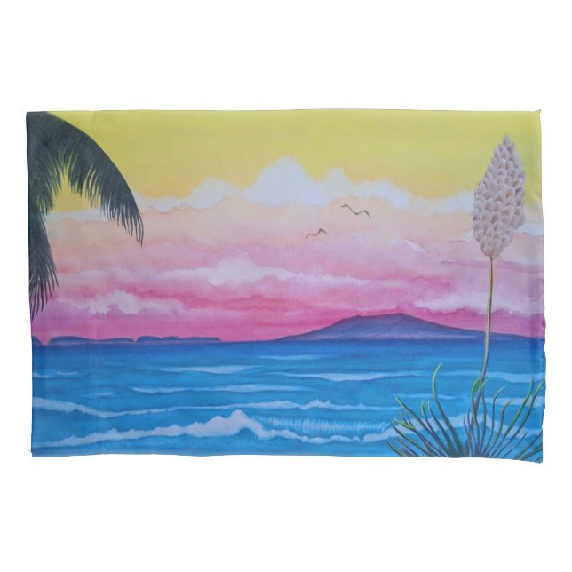Sunset Ocean  Pillowcase (Front-Left)