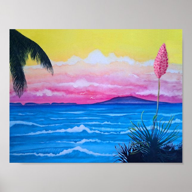 Sunset Ocean  Poster (Front)