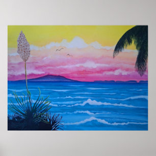 Sunset Ocean Poster