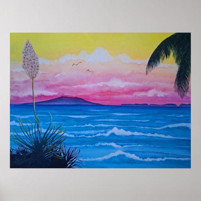Sunset Ocean  Poster (Front)