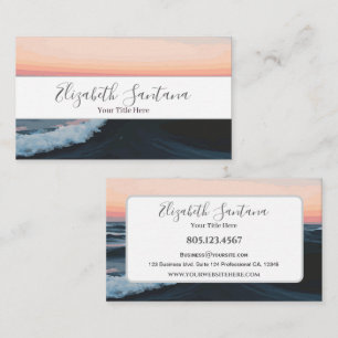 Sunset Ocean Wave Business Card