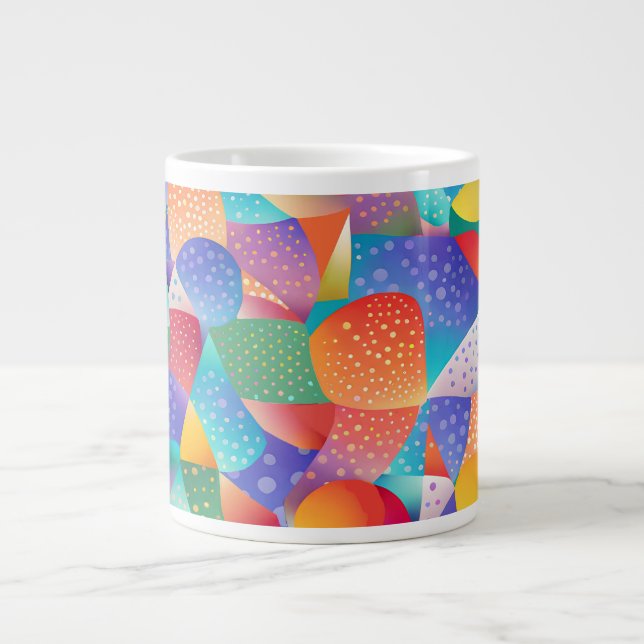 Sunset Ocean Waves Large Coffee Mug (Front)