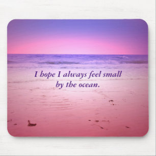 Sunset ocean with quote mouse pad
