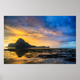 Sunset Of Bay Of El Nido Poster